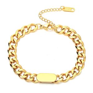 สร้อยคิวบาลิงค์แบบเรียบง่ายปรับได้รุ่นล่าสุดสำหรับสร้อยข้อมือ/สร้อยคอสำหรับผู้หญิง สลักโลโก้ตามสั่งได้ - Product Image 1