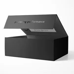 Aangepaste Logo Afdrukken Parfum Verpakking Zwart Karton Verzending Golfkarton Mailer Cosmetische Box