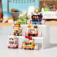 Bloques de Construcción Educativos Compatibles de Plástico ABS de 40 Piezas para un Mercado de Juegos Divertido con Carrito Móvil para Venta de Flores