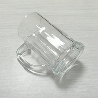 Vente en gros de gobelets à boire en verre transparent réutilisables de 20 oz, grande taille, avec poignée, pour bar, fête d'anniversaire