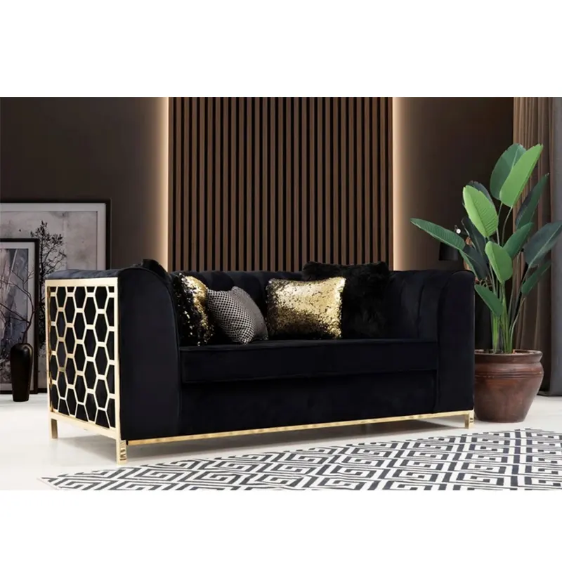 Set Sofa gaya Eropa, furnitur ruang tamu, Set Sofa kain mewah ringan