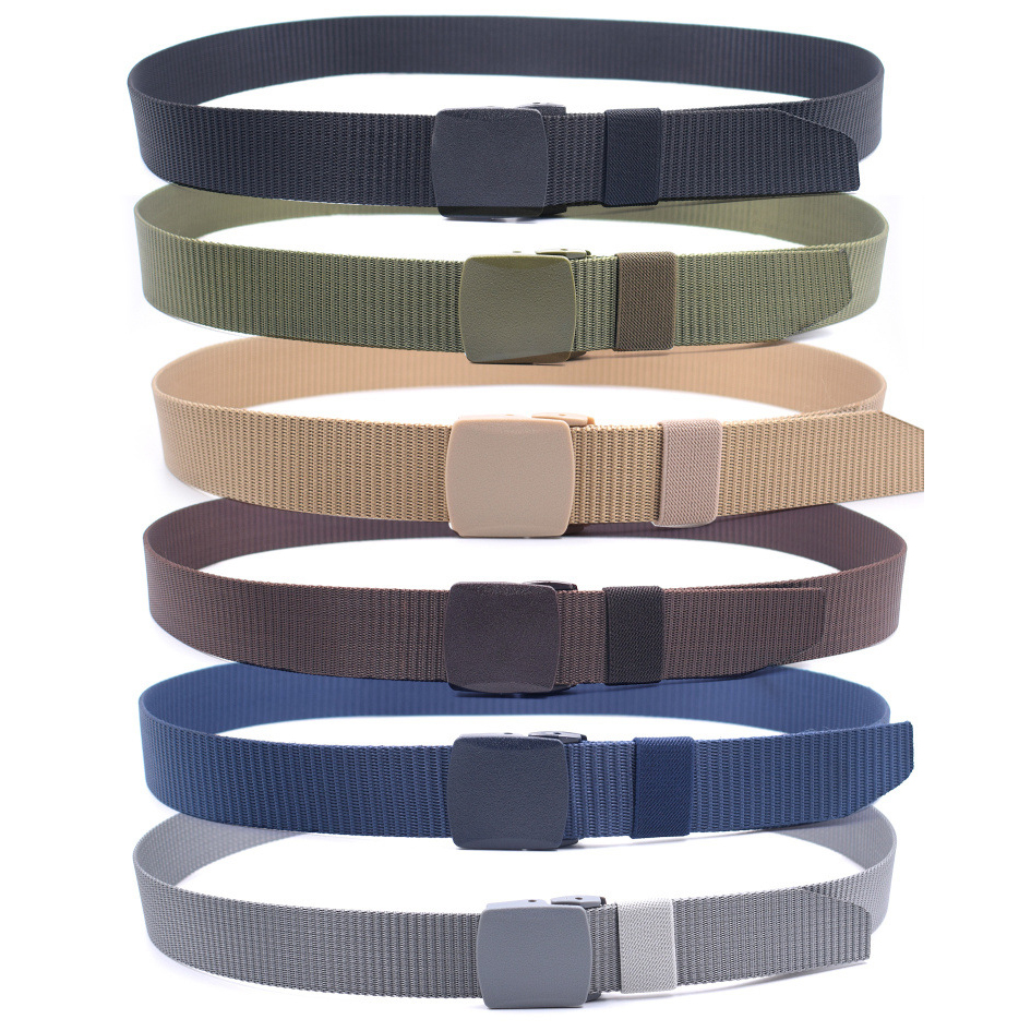 High Quality Nylon Waist Belt with Plastic Buckle Breathable Canvas Belt for Sports Outdoor Use Home Textile with Webbing Nylon