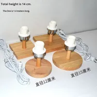 Support et base de lampe bricolage en bois massif E27 avec installation facile à visser Ouverture de 20mm 110-240V pour table ou mur