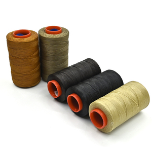 Hand-sewn <strong>Polyester</strong> Leather <strong>Waxed</strong> <strong>Thread</strong> 0.5mm 0.6mm 3mm <strong>Polyester</strong> Flat Wax <strong>Thread</strong> for Leather Sewing - Product Image 2
