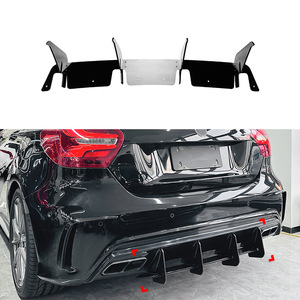 Amp-Z Mercedes-Benz A-Class W176 A45 AMG Rear Lip Spoiler Glossy Black Tuning Style - Product Image 4