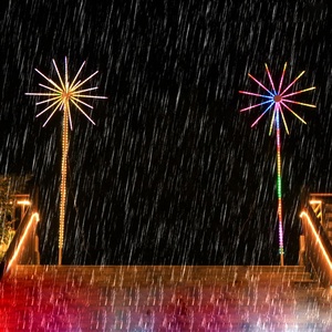 Ngoài trời giáng sinh thông minh âm thanh nhận ra âm nhạc nhịp điệu kích hoạt điều khiển kỹ thuật số <span class=keywords><strong>LED</strong></span> cực bắn pháo hoa dải ánh sáng cho trang trí - Product Image 5