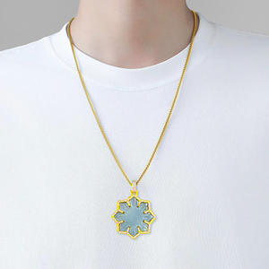 Jadeíta natural filipina sol Jade colgante S925 plata UNISEX diseño Original joyería fina collares D487 - Product Image 4