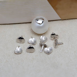 10 Piezas de Plata S925, Cuentas en Forma de Corazón con Orificio Pasante, Tapones Decorativos, Diseño Barroco, Accesorios para Joyería DIY - Product Image 2