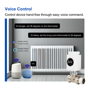 Válvula Termostática Inteligente para Radiador HEDEMAN TRV Zigbee WiFi, Funciona con Batería, Control por Aplicación y Voz para Hogar Inteligente - Product Image 2