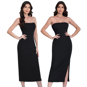 Vestido largo moldeador <span class=keywords><strong>de</strong></span> cuerpo con faja <span class=keywords><strong>de</strong></span> tubo sin tirantes, sin sujetadores ni ropa interior, monos <span class=keywords><strong>de</strong></span> compresión <span class=keywords><strong>para</strong></span> <span class=keywords><strong>mujer</strong></span>, vestido moldeador <span class=keywords><strong>de</strong></span> corte alto - Product Image 2