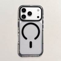 Coque transparente OEM avec 7 options de couleurs, chargement magnétique par aspiration, anti-chute, contrôle de la caméra pour iPhone 12 13 14 15 16 17 18 Series