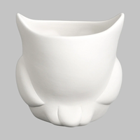 Petite jardinière en céramique biscuit personnalisée non peinte Petit pot parfait pour planter un cactus, un arrangement succulent coloré