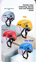 Casque demi-coque ultra-léger en PC pour trottinette électrique, design évidé, ventilation, unisexe, été, réglable, transparent
