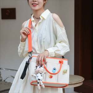 Multiple Pockets and Adjustable Shoulder Strap Polyester <b>Crossbody</b> Mommy <b>Bag</b> - Product Image 4