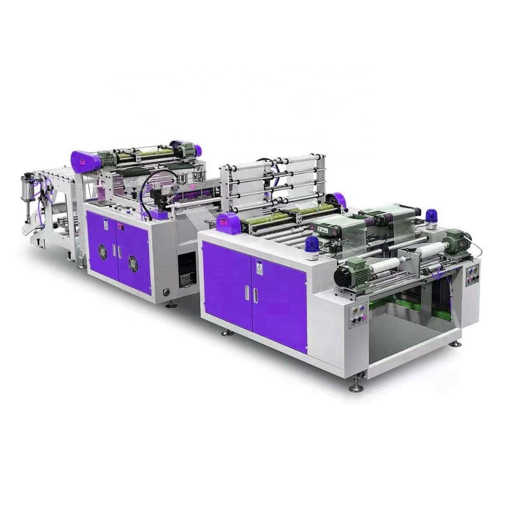 Высокоскоростная полностью автоматическая машина для производства плоских упаковочных пакетов для супермаркетов