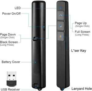 <span class=keywords><strong>PPT</strong></span> Page Turning Pen <span class=keywords><strong>Présentation</strong></span> <span class=keywords><strong>PowerPoint</strong></span> 2.4Ghz USB Presenter Télécommande - Product Image 6
