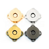 Boutons magnétiques à coudre, forme de fleur en métal, fermoir de sac, attache magnétique à coudre à la main, accessoires pour l'artisanat du cuir, vêtements