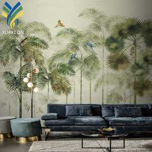 Papier peint <span class=keywords><strong>mural</strong></span> 3D pour décoration de maison moderne Peintures personnalisées imperméables et antistatiques Papier peint déco Plante verte Papier peint <span class=keywords><strong>mural</strong></span> - Product Image 1