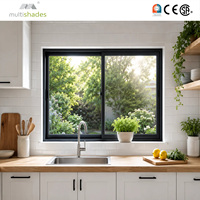 Fenêtre coulissante en aluminium de norme européenne, verre trempé de sécurité, verrouillage multipoints, antivol, extérieure, certifiée Energy Star, facile à installer
