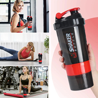 Taza mezcladora de batidos en polvo de 3 capas, botella de proteína personalizada de gran capacidad para ejercicio, gimnasio, Fitness, coctelera para deportes