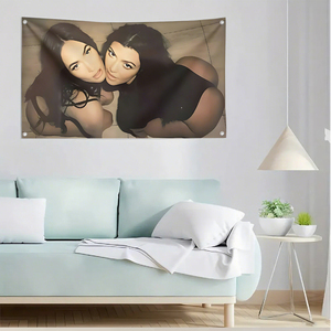 Drapeau sur le thème de <span class=keywords><strong>Megan</strong></span> <span class=keywords><strong>Fox</strong></span>, décoration murale iconique du glamour hollywoodien pour la maison, le bar, la salle de club, décoration esthétique de style années 2000, 90x150cm - Product Image 4
