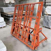 Chariot de transport pour dalles de pierre métalliques, chariot à marbre mobile à quatre roues, outil industriel portable pour usine
