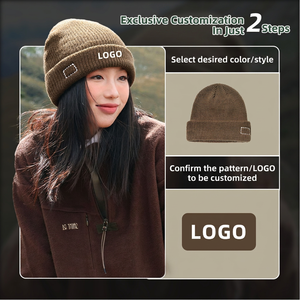 Nuevo Gorro de Punto Invernal Han Guangdong 2025 con Bordado de Diseño Personalizado para Calidez al Aire Libre - Product Image 3