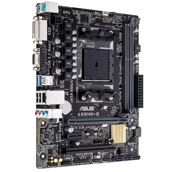 ASUS için yeni orijinal AMD A68 64GB DDR3 FM2 FM2 + soket UATX anakart anakart