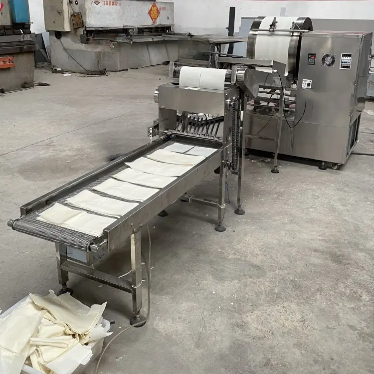 Toplu endüstriyel otomatik etiyopya injera ekmek kore pancake maker sigara böreği sarma sarıcı biçimlendirme makinesi