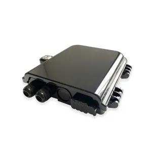 FTTH 8-Core schwarze Außenwandmontage Schlussbox Glasfaser-Vertriebsbox mit Spleiß-Schale ftth-Box