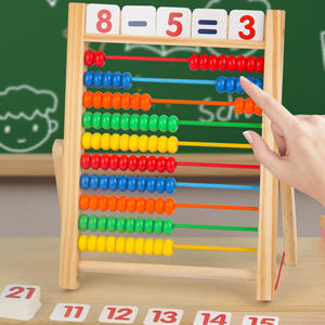 Abacus <span class=keywords><strong>en</strong></span> <span class=keywords><strong>bois</strong></span> CPC CE EN71, mathématiques, maternelle, comptoir de comptage, compteurs pour enfants, jouets éducatifs mathématiques - Product Image 2