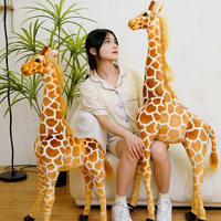 Peluche géante girafe réaliste, jouet en peluche animal sauvage, grandes peluches douces pour décoration intérieure