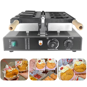 XEOLEO Kitty chat forme <span class=keywords><strong>gaufrier</strong></span> dessin animé chat <span class=keywords><strong>en</strong></span> forme de gaufre faisant la Machine mignon collations spéciales bouche ouverte chat moule gaufre - Product Image 6