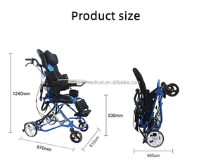 Nuovo Design leggero di buona qualità pieghevole paralisi eerebrale sedia a rotelle <span class=keywords><strong>e</strong></span> passeggino <span class=keywords><strong>per</strong></span> <span class=keywords><strong>neonati</strong></span> <span class=keywords><strong>e</strong></span> bambini - Product Image 4