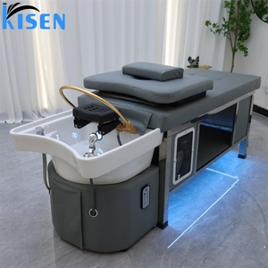 Kisen Mobilier de Salon de Luxe : Lit de Lavage et de Massage Capillaire, Table de Spa Capillaire Personnalisée, Lit de Traitement Capillaire Japonais avec Lumière LED et Fonction Hydraulique - Product Image 3