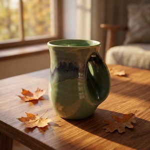 Taza de Leche Personalizada de Cerámica Esmaltada de 12oz, Taza de Té y Café sin Asa, para Calentar las Manos - Product Image 1