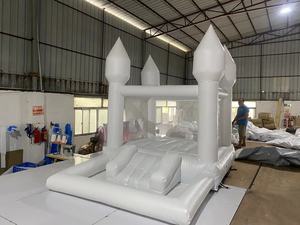 Maison gonflable blanche gonflable de mariage de <span class=keywords><strong>toboggan</strong></span> de rebond sautant commercial de moonwalk <span class=keywords><strong>avec</strong></span> la <span class=keywords><strong>piscine</strong></span> de fosse de boule - Product Image 2