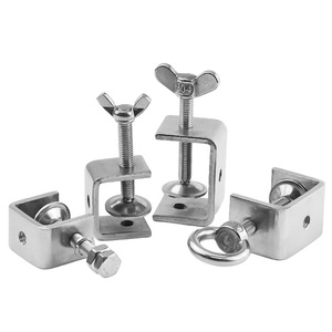 304 Stainless Steel U Shaped Pipe Clamps Metric Single Pipe Clamps For General Industry Polished Finish Hand Tightening - Product Image 2