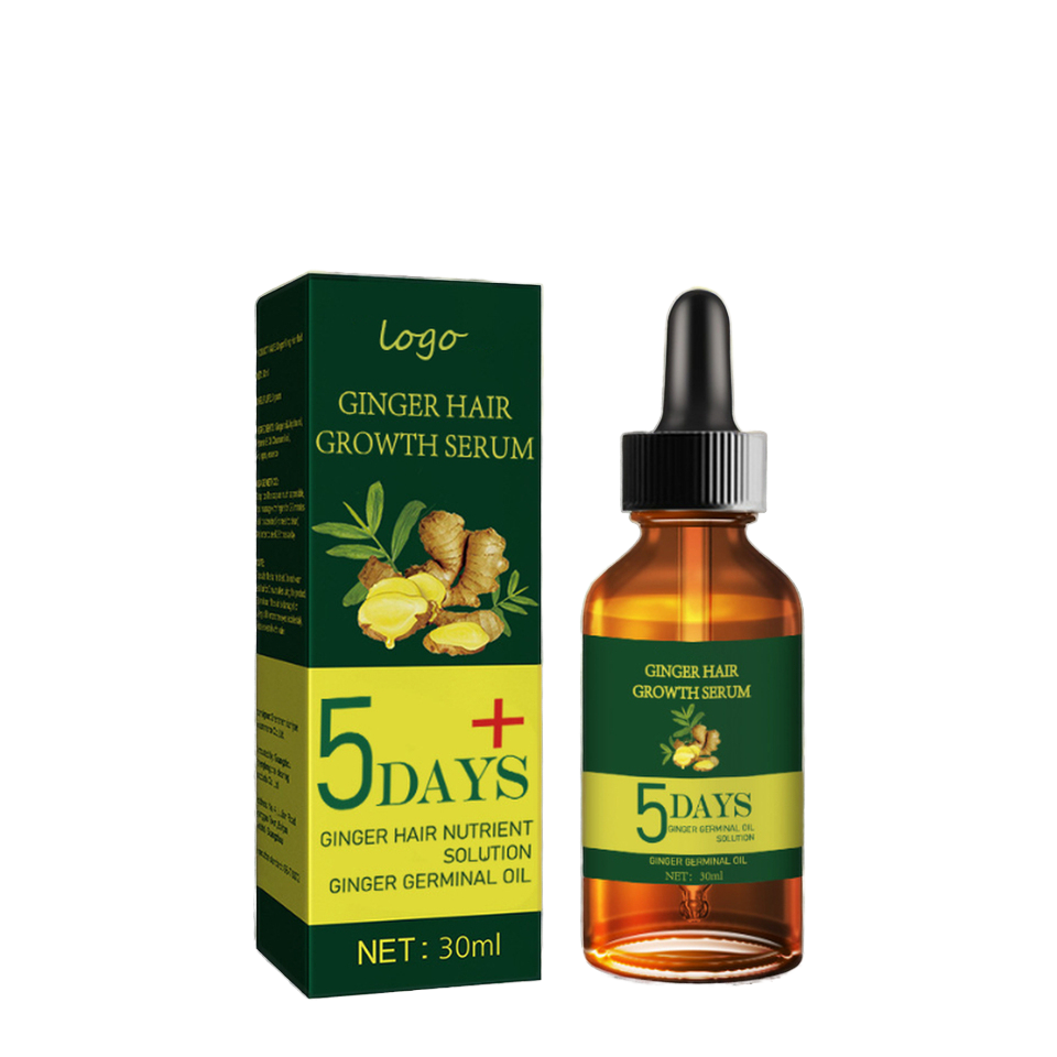 Best Selling Hair Grow Serum Ginger Oil Anti Hair Loss Fresh Ginseng and Sesame Essence for Anti Loss OEM
