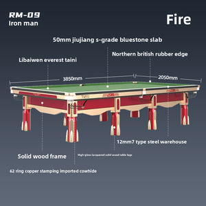 Rocket Master Iron Man 'Ham' Table de <span class=keywords><strong>billard</strong></span> de qualité compétition brevetée anglaise Standard Table de <span class=keywords><strong>billard</strong></span> coussins en ardoise pour piscine - Product Image 4