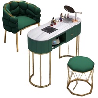Table à Double siège Portable de Style Simple, meuble de Salon de manucure avec collecteur de poussière