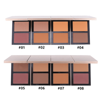 Palette Duo Bronzante Personnalisée avec Logo Privé – Poudre Contour et Highlighter Bicolore pour Maquillage Visage – Vente en Gros