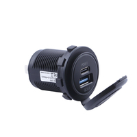Cargador Rápido para Coche con Doble Puerto USB, 12V-24V, QC 3.0, Tipo C, PD, DC 12V, 2 Puertos QC 3.0, Montaje en Coche, USB C PD, Puertos USB Duales