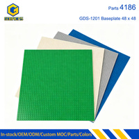 Plaque de base Gobricks GDS-1201 pour blocs de construction, panneau d'affichage MOC grande scène, vente en gros, pièce LDD 4186, plaque de base 48x48 pièces