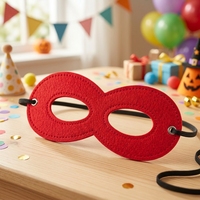 Masque pour les yeux en feutre pour enfants, masque de costume de super-héros réglable avec élastique pour Halloween, anniversaire, cosplay, fête