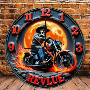 Round Wooden Wall <b>Clock</b> 25x25Cm Country Style Silent Farmhouse Living Room Decor - Product Image 4