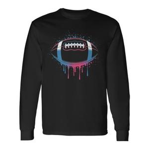 Camiseta de manga larga con gráficos de fútbol, ​​negra, talla pequeña, para aficionados y jugadores - Product Image 1