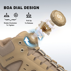 Chaussures <span class=keywords><strong>de</strong></span> <span class=keywords><strong>sécurité</strong></span> unisexes légères, respirantes, à embout d'acier, hautes, <span class=keywords><strong>sans</strong></span> <span class=keywords><strong>lacets</strong></span>, antidérapantes pour travaux <span class=keywords><strong>de</strong></span> construction - Product Image 4