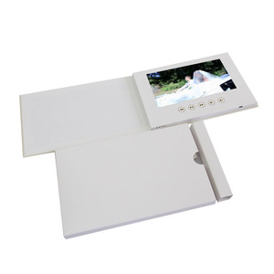 Sách Video Bằng Vải Lanh Cho Thiệp Chúc Mừng Đám Cưới 7 Inch Màn Hình IPS <span class=keywords><strong>LCD</strong></span> Sách Quảng Cáo Video Sách Nhỏ Video - Product Image 1