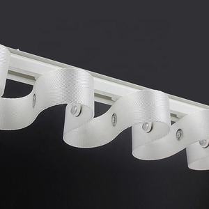 5555 Riel de cortina cuadrado de alta resistencia tipo Jumbo Track Wave Pleat con accesorios de cinta ondulada, Rieles de cortina Foshan - Product Image 6